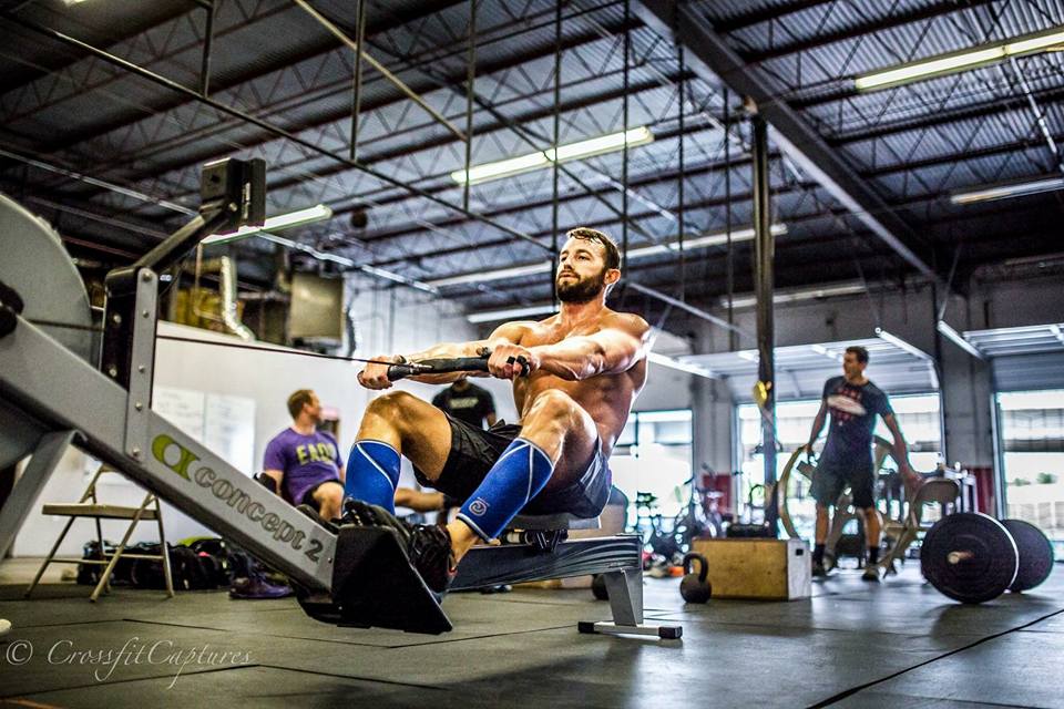 EaDo Elite athlete and two time regional competitor Dallas Henson on a recent rowing WOD Photo Credit: Sierra Prime 