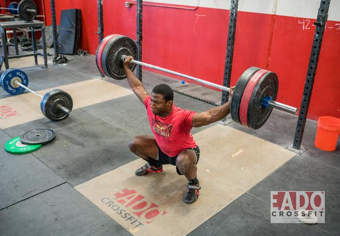 EaDo Elite Athlete Tobi Showunmi snatching 265# Photo Credit: Sierra Prime