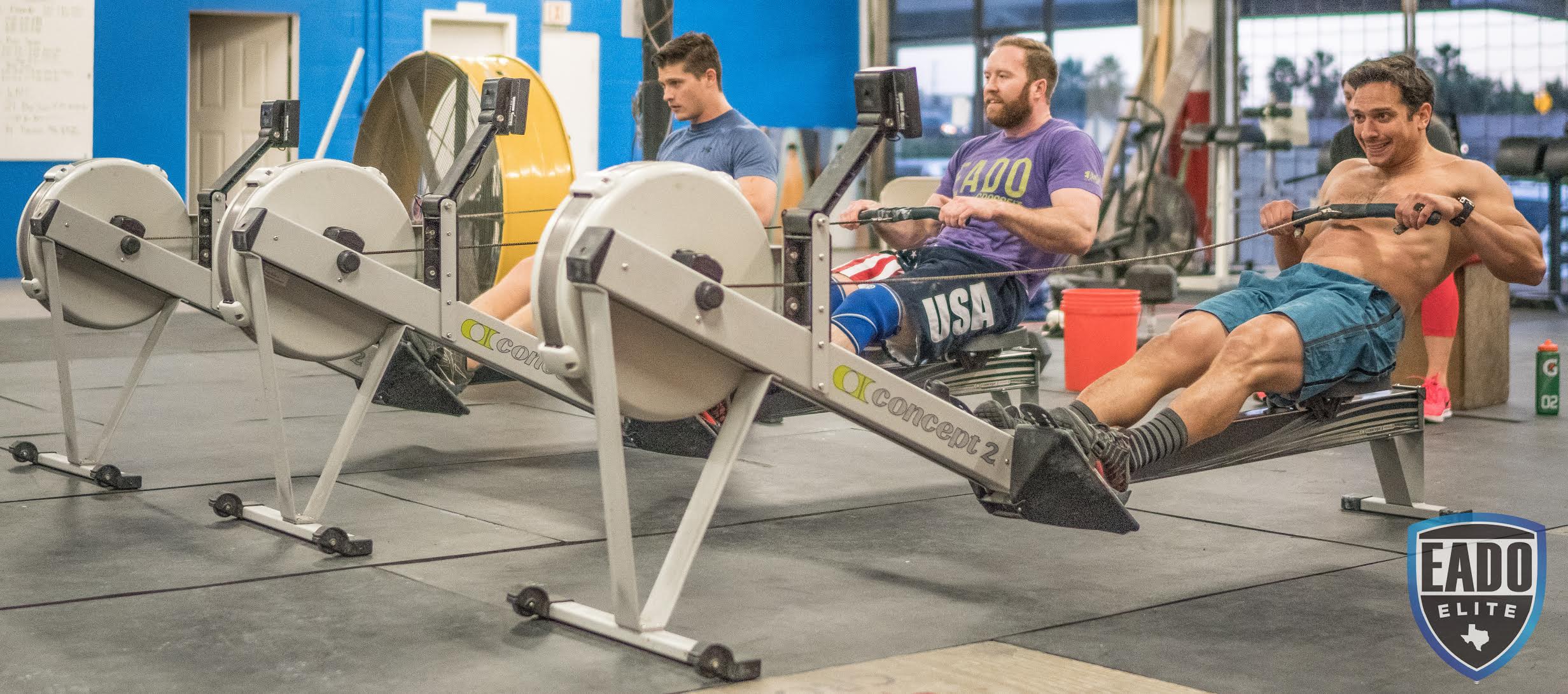EaDo Elite Athletes completing Wednesday's row intervals Photo Credit: Sierra Prime