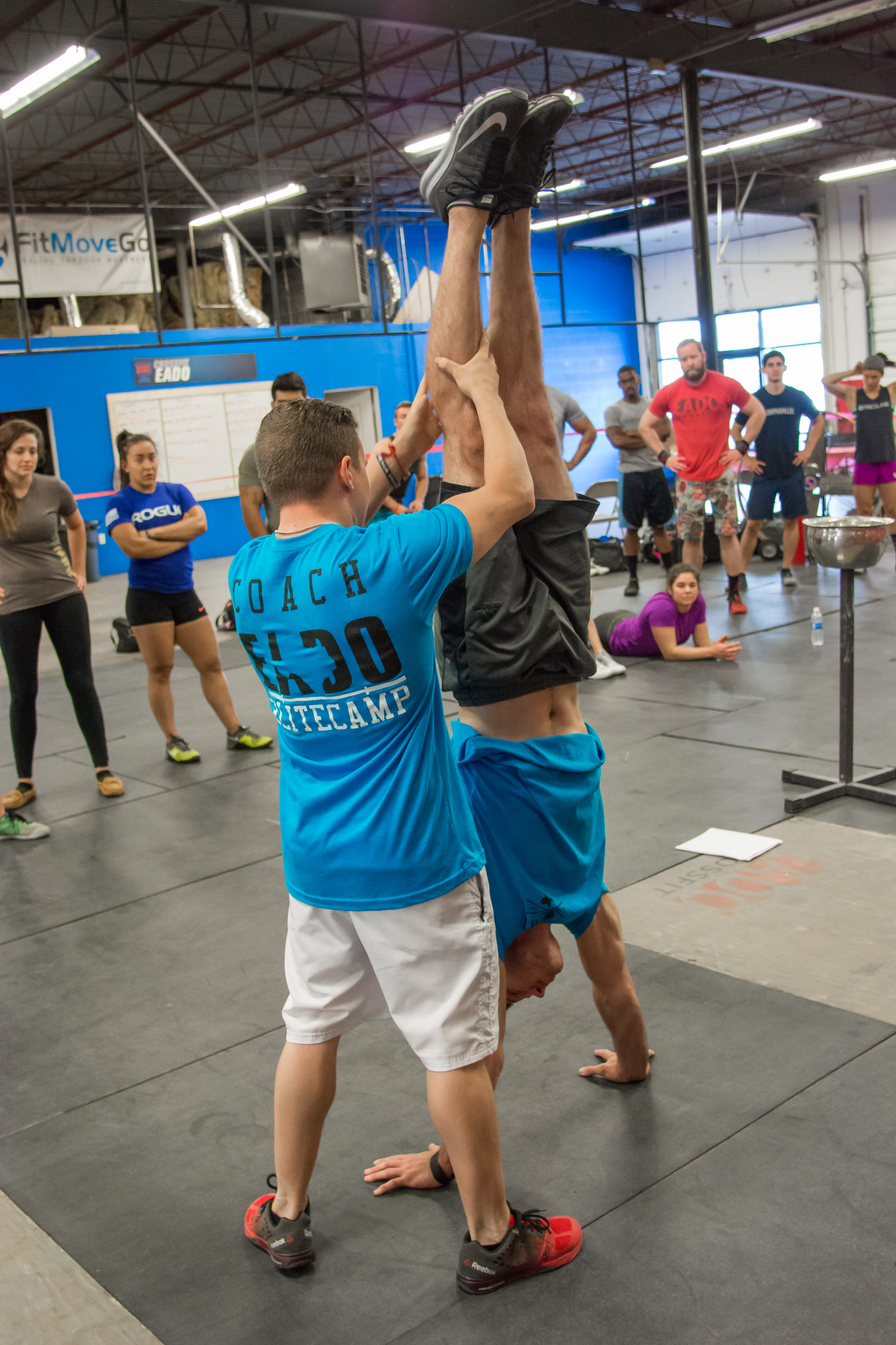Two time olympic medalist Jonathan Horton and RJ Heflin during the EaDo Elite Athlete Camp Photo Credit: Morteza Safataj 