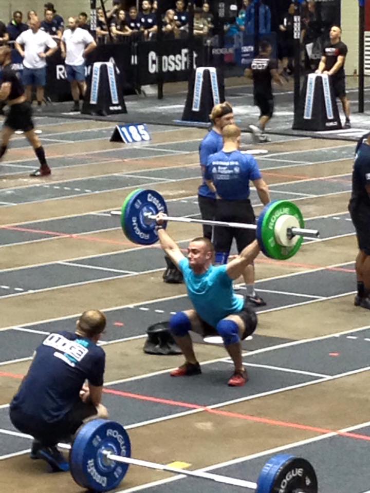 Kevin Snatching during the team snatch ladder at the South Regional. The team went on to take 6th place overall, finishing 1 spot away from the CrossFit Games. 