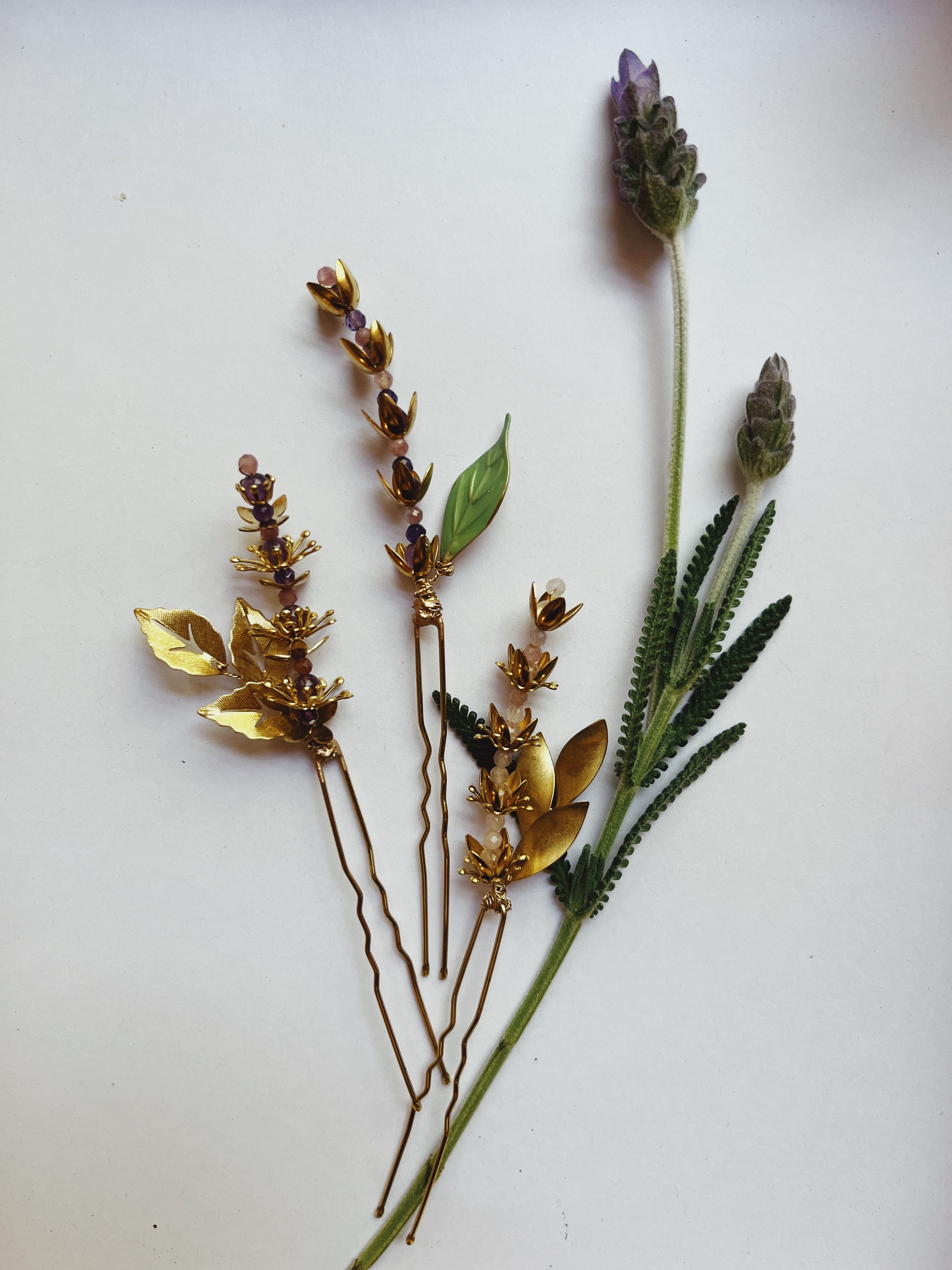 lavande hair pin