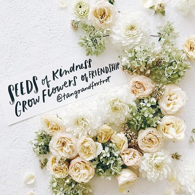 remembering today and everyday &quot;seeds of kindness grow flowers of friendship&quot; #kindcomments #wwim16💌 @instagram