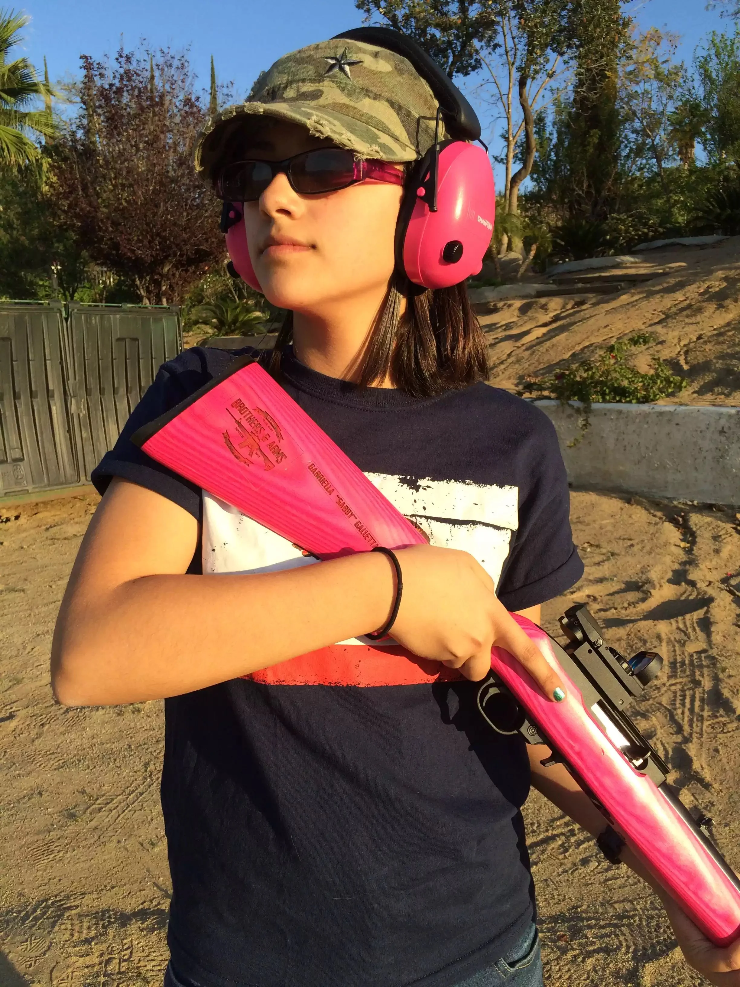 The apple doesn't fall far from the tree... This is my beautiful daughter Gabby who is also an avid shooter.