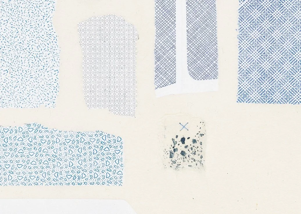 Collage of handmade and found/embedded envelopes