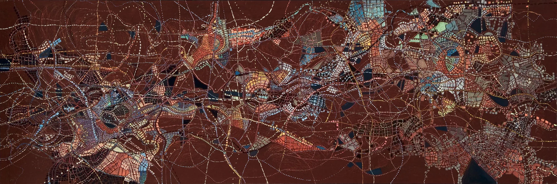 Going somewhere, oil on canvas, 16 x 48 inches
