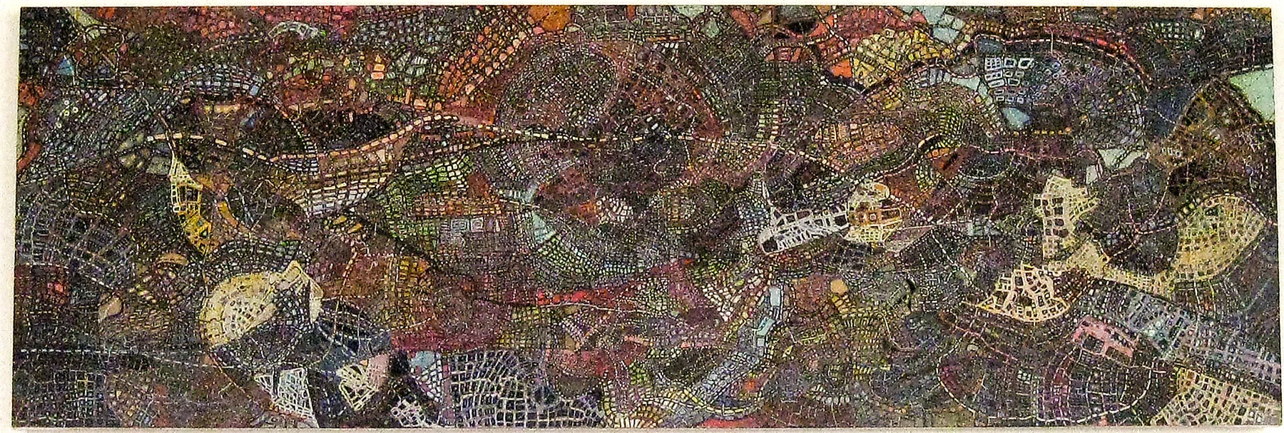 over and under, 2012, oil on canvas, 16 x 48 inches