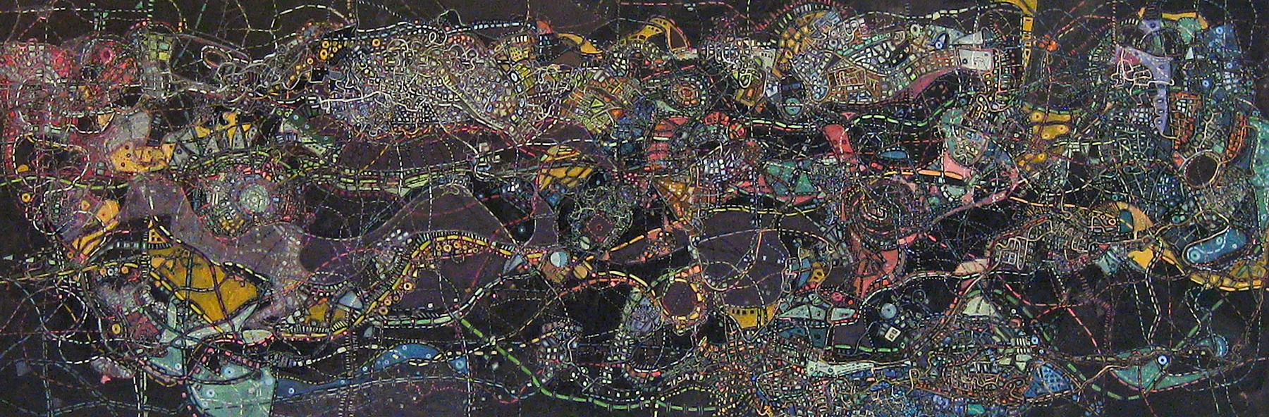 Under and over, 2012, oil on canvas, 16 x 48 inches