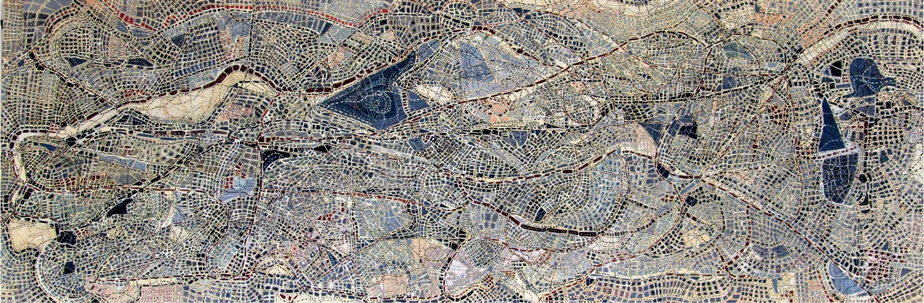 Passing overhead, 2012, oil on canvas, 16 x 48 inches