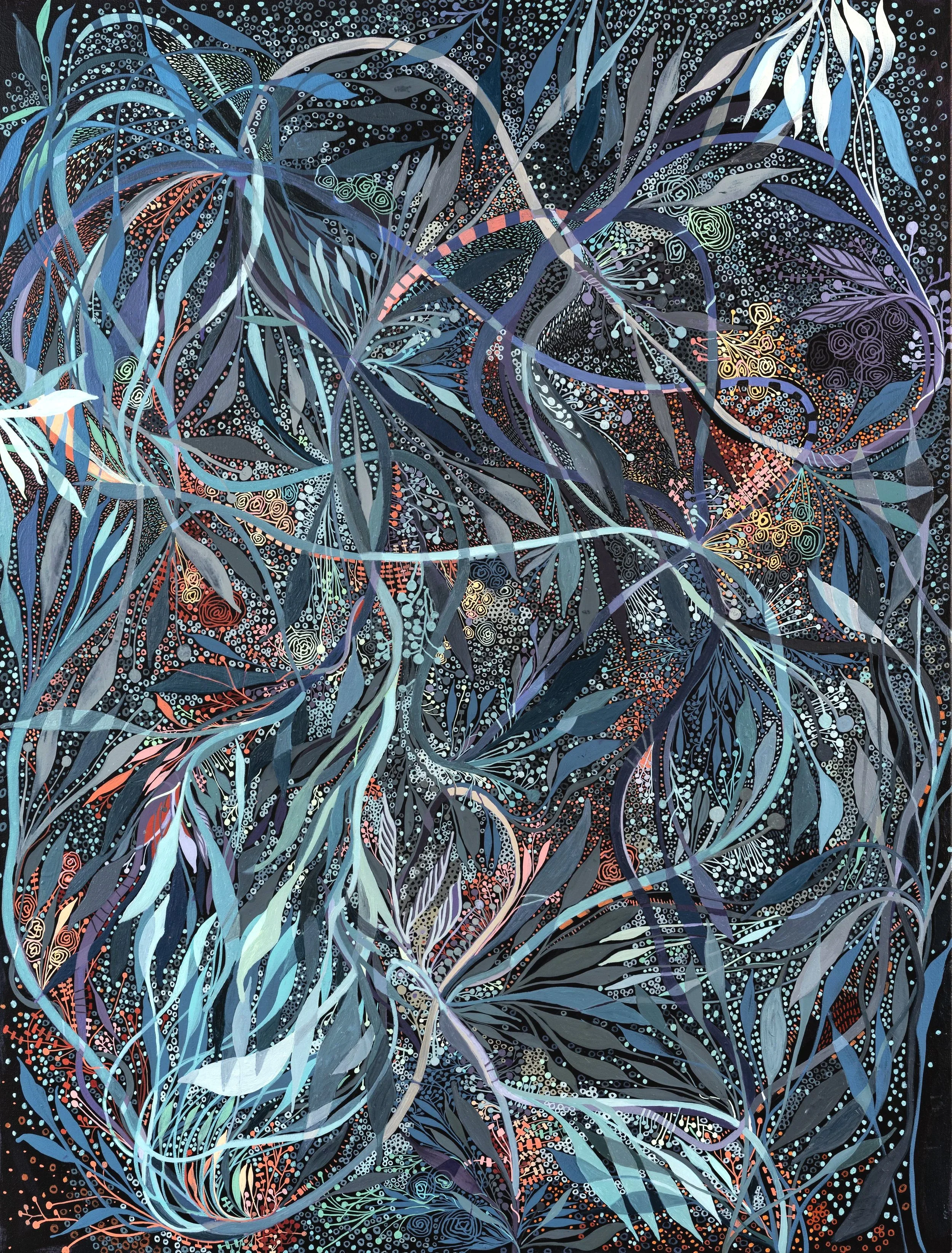 Holding on to a memory, 2025, oil over acrylic on canvas, 40 x 30 inches, (Copy)