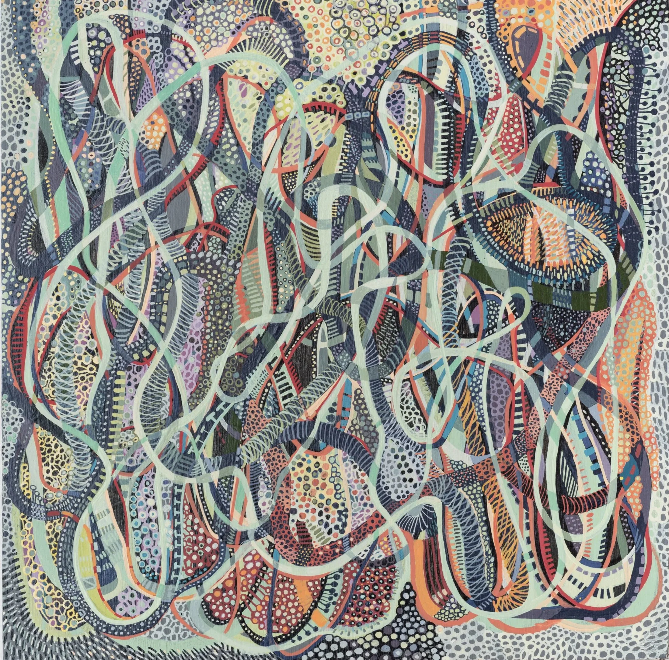 Pembrokshire walk no 5, 12 x 12, acrylic on wood panel.