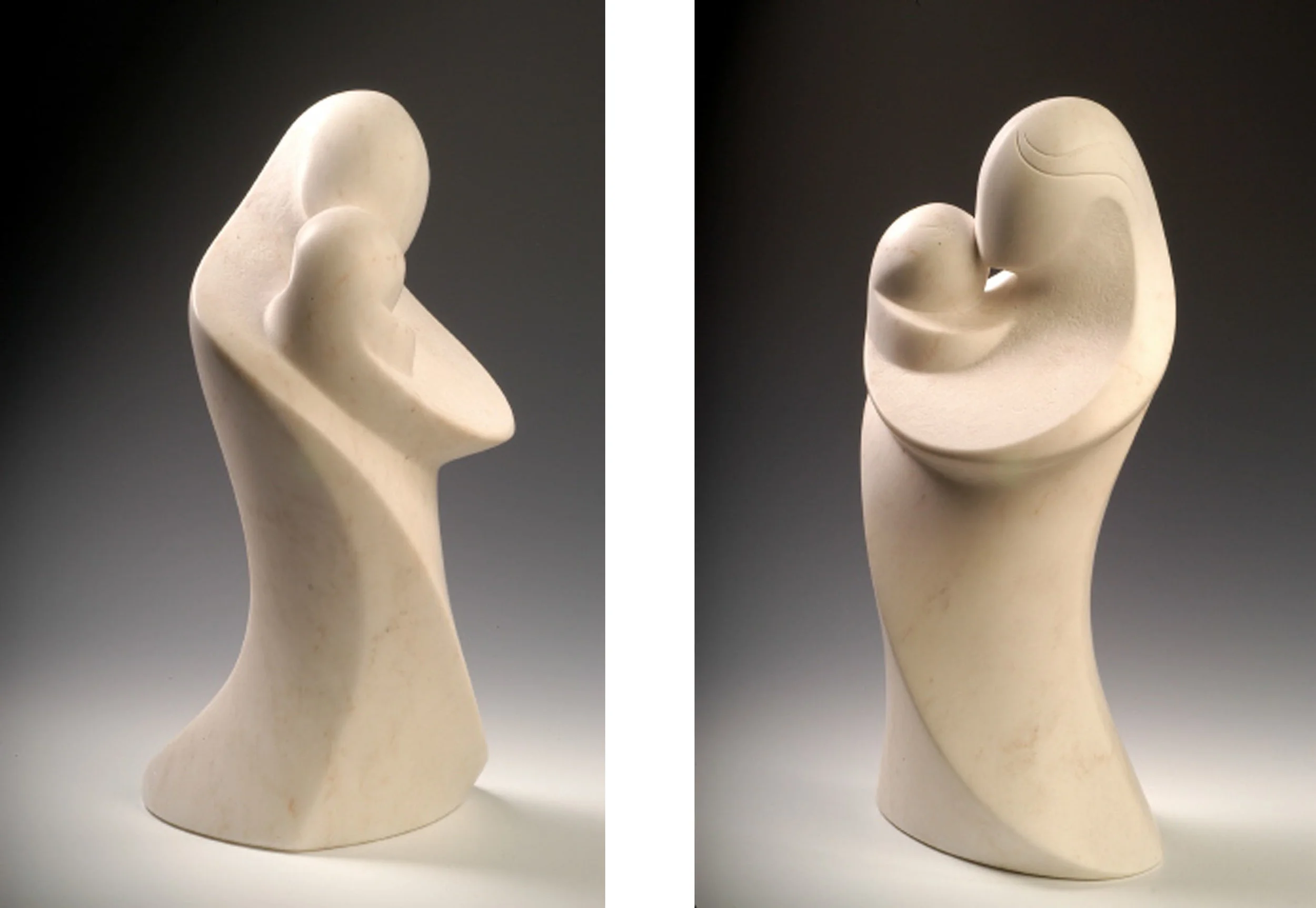 Motherly Devotion - 18 x 9 x 7 inches - Danby VT white marble - private collection