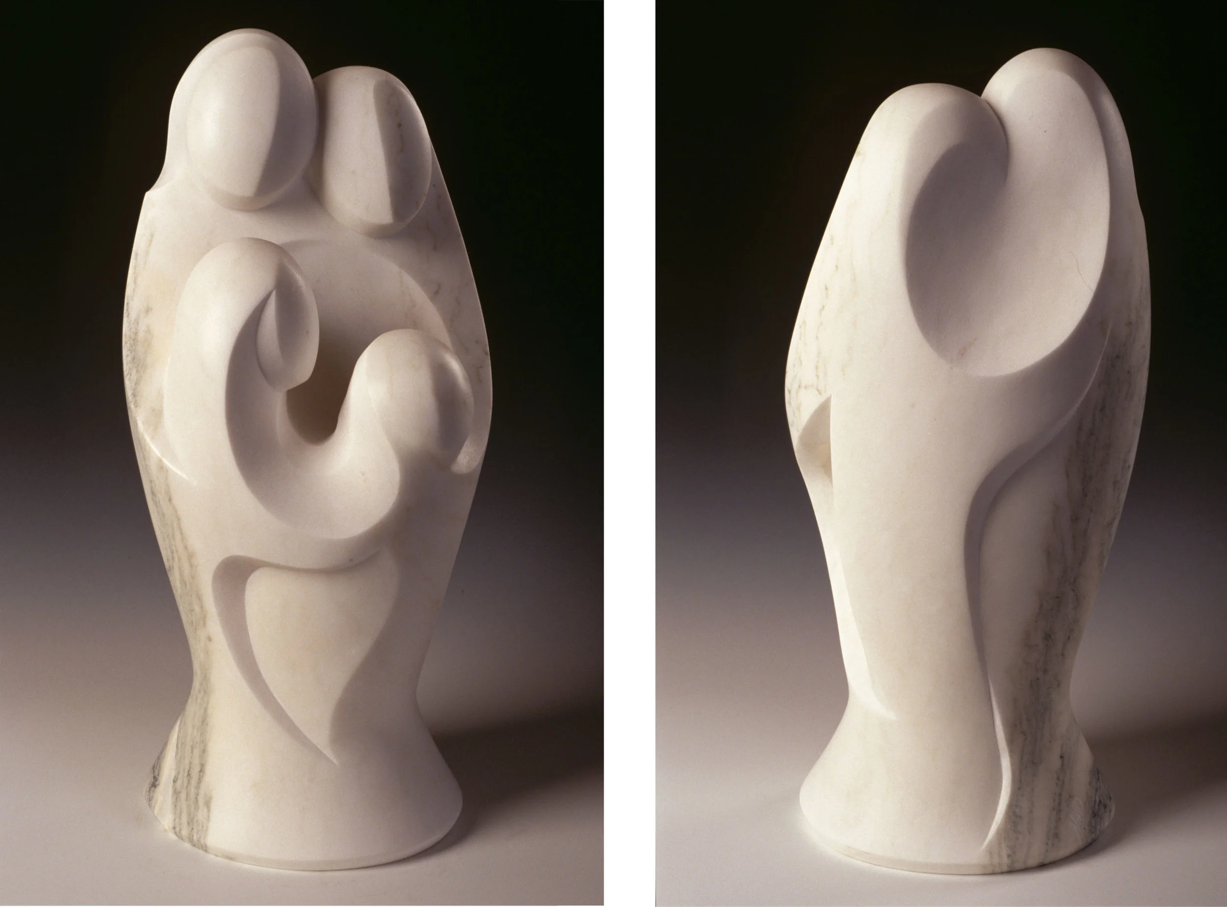 Family Bond - 22 x 10 x 10 inches - W. Rutland white marble