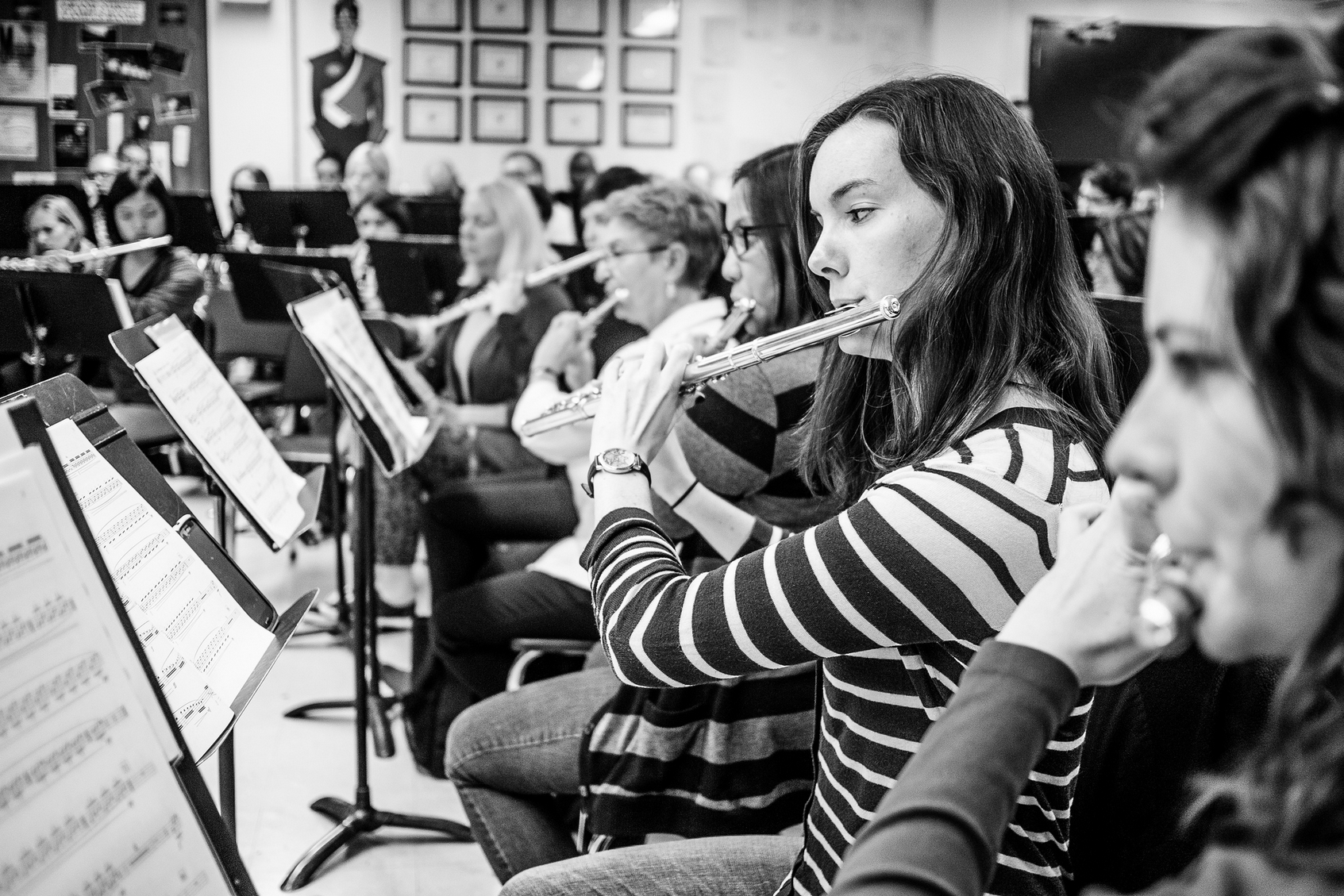Our flute section with Lisa McMullen (center) by Christopher Rushing