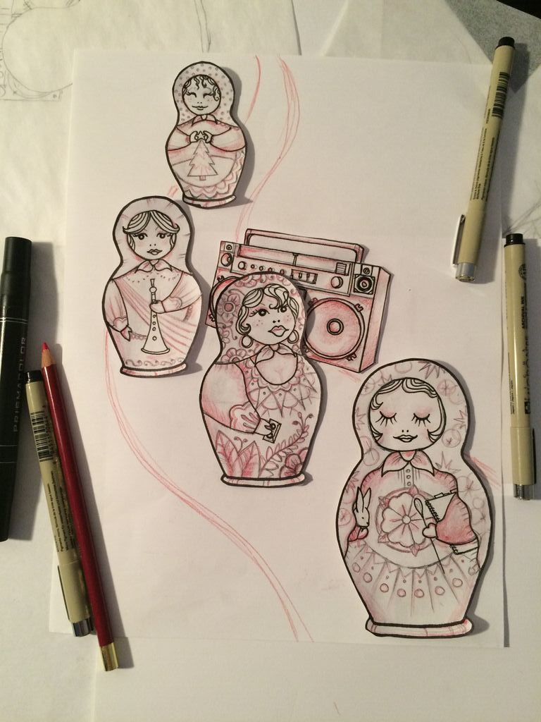 Kristin's cover art, in progress