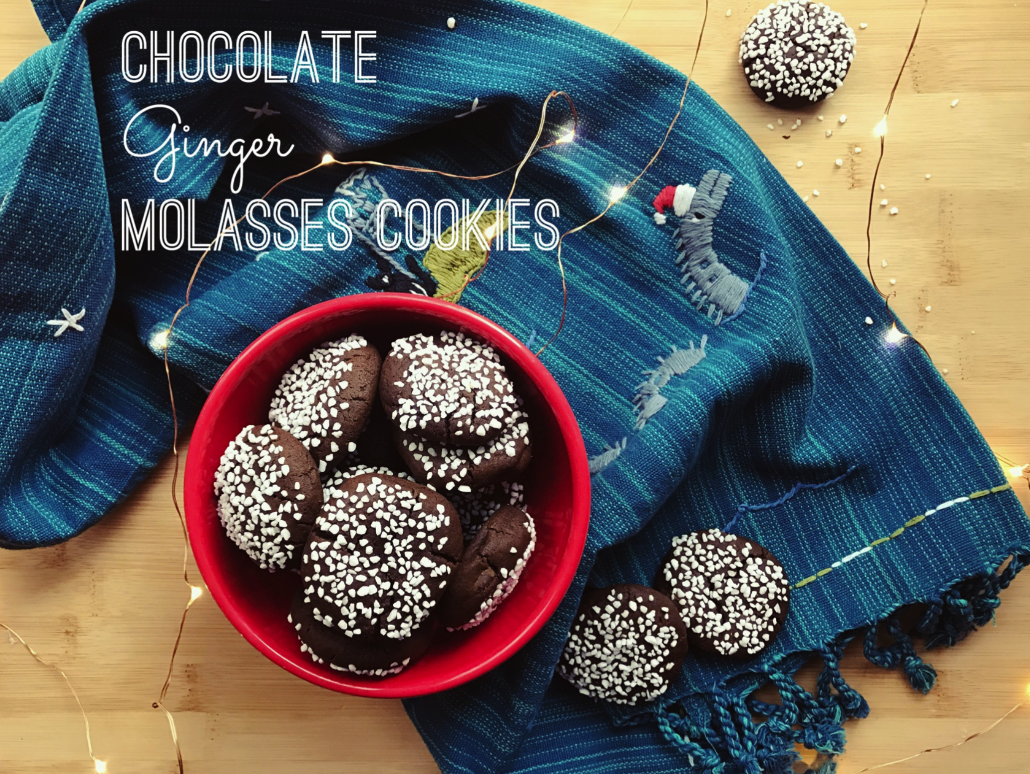 Chocolate Ginger Molasses Cookies
