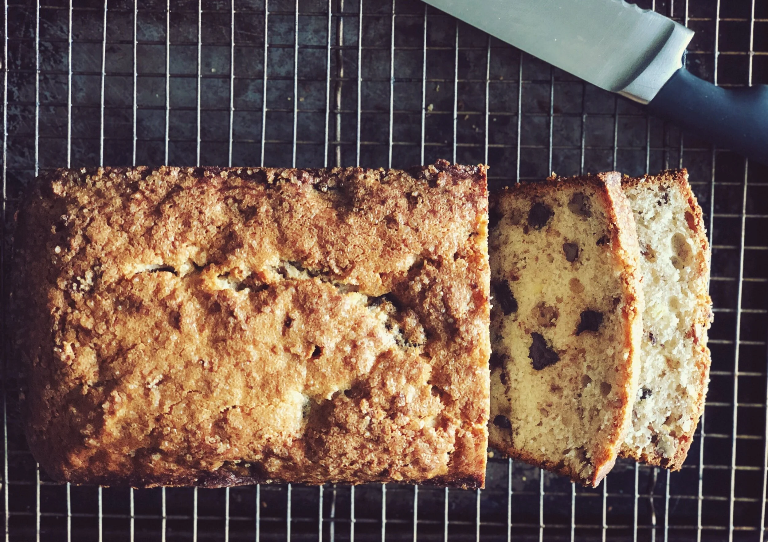 Chocolate Chip Bourbon Banana Bread
