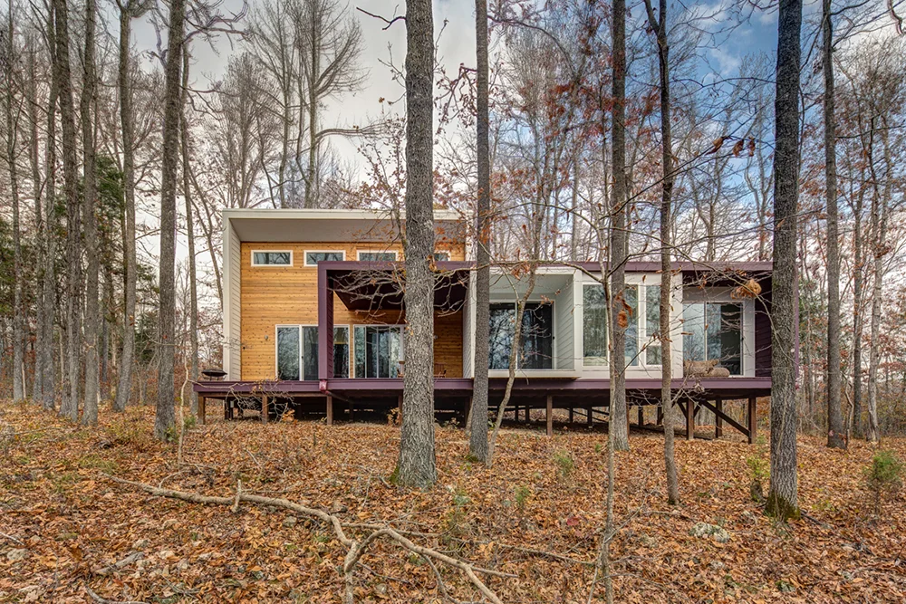The final product, a self-sustaining off-the-grid cabin, with all the conveniences of modern life.