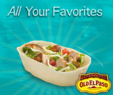  Boat spins around three times to reveal different ways to top your taco. 