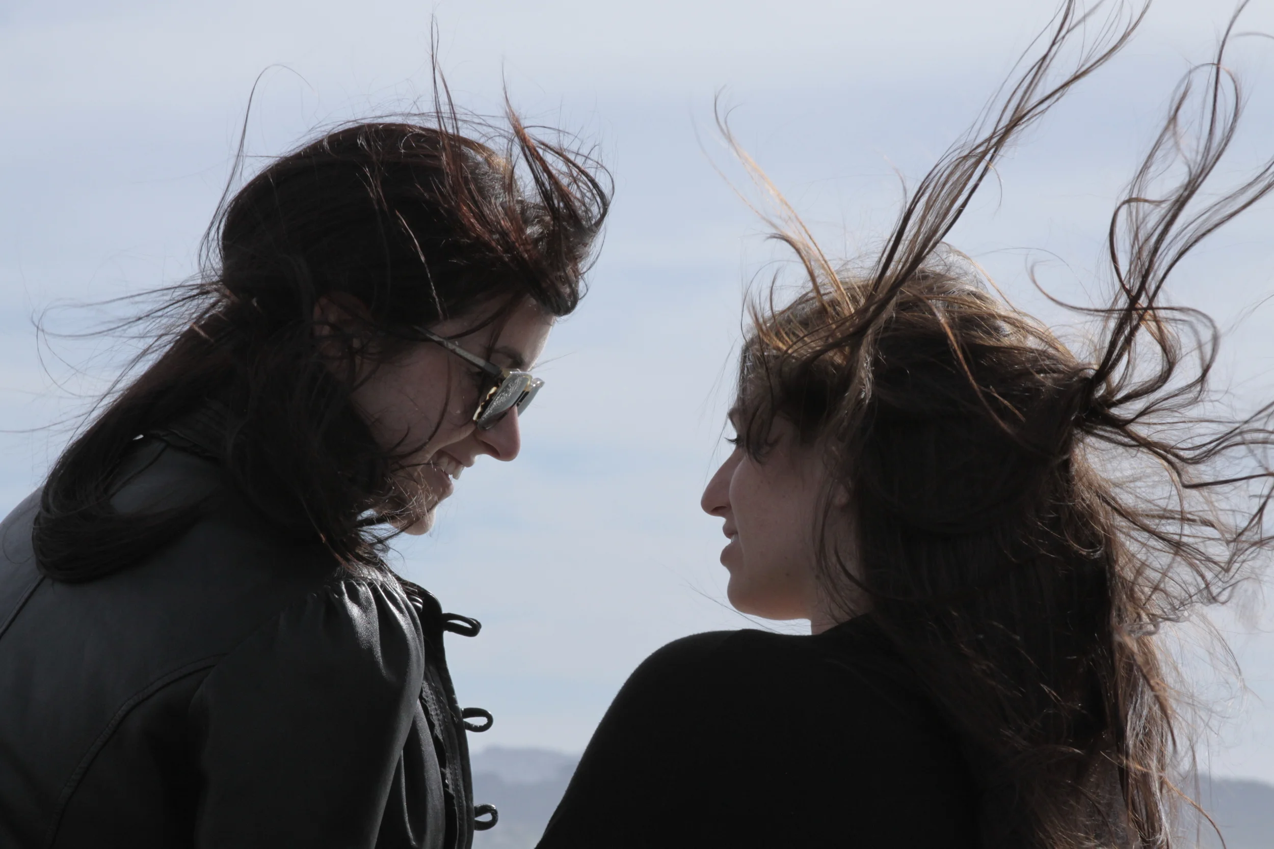 It was windy in San Francisco, coming back on the ferry from Sausalito. How does it feel to almost take off, hairs flying in the wind?