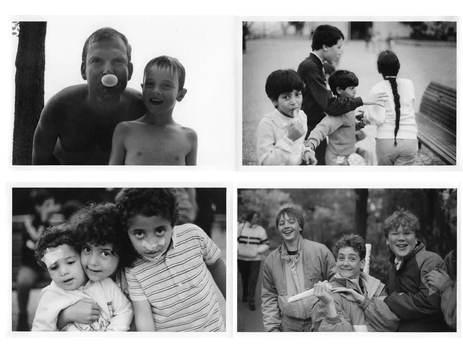Clockwise Canada, Lake Erie, 1992 Paris, La Defense, 1986 Netherlands, Keukenhof, 1987 Paris, La Defense, Immigrant children, 1986