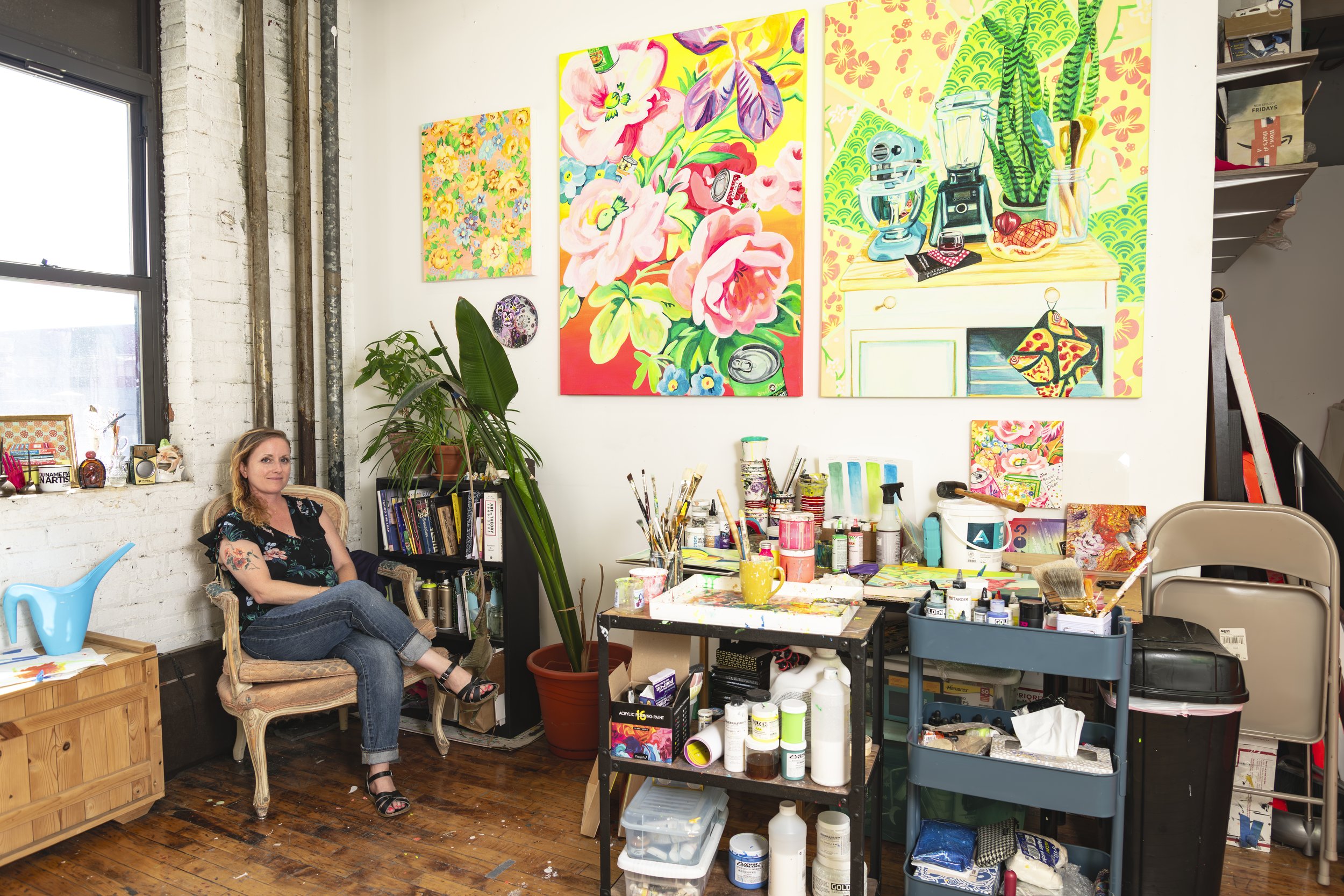 Mary in her Greenpoint studio, 2023.