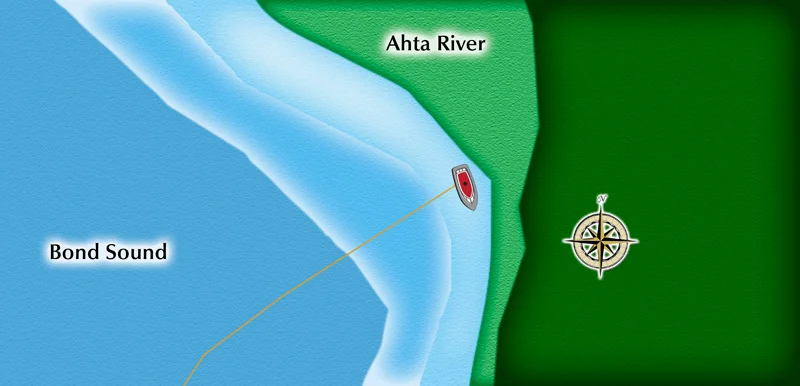 Close-Up of where we anchored last time - NOT FOR NAVIGATION