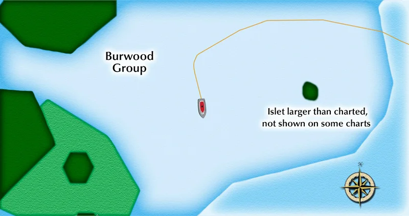 Our favorite spot to anchor in the Burwood Group