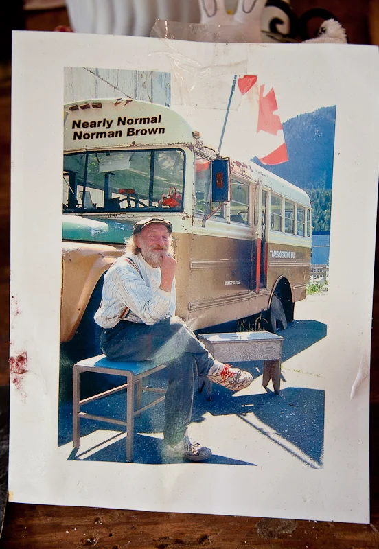 Nearly Normal Norman, recorded in a photo
in his “museum”