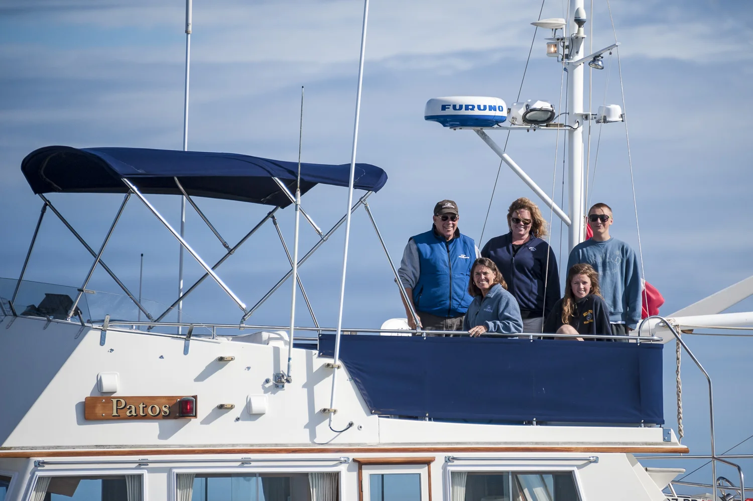 Happy crew aboard Patos