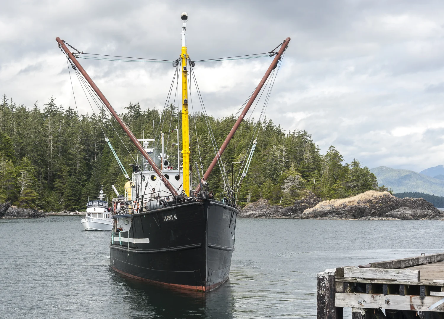 The Uchuck III leaving dock. We hope he has Alaskan Dream in sight.