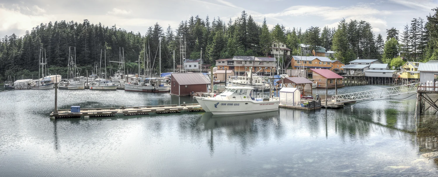 The inner harbor at Elfin Cove.