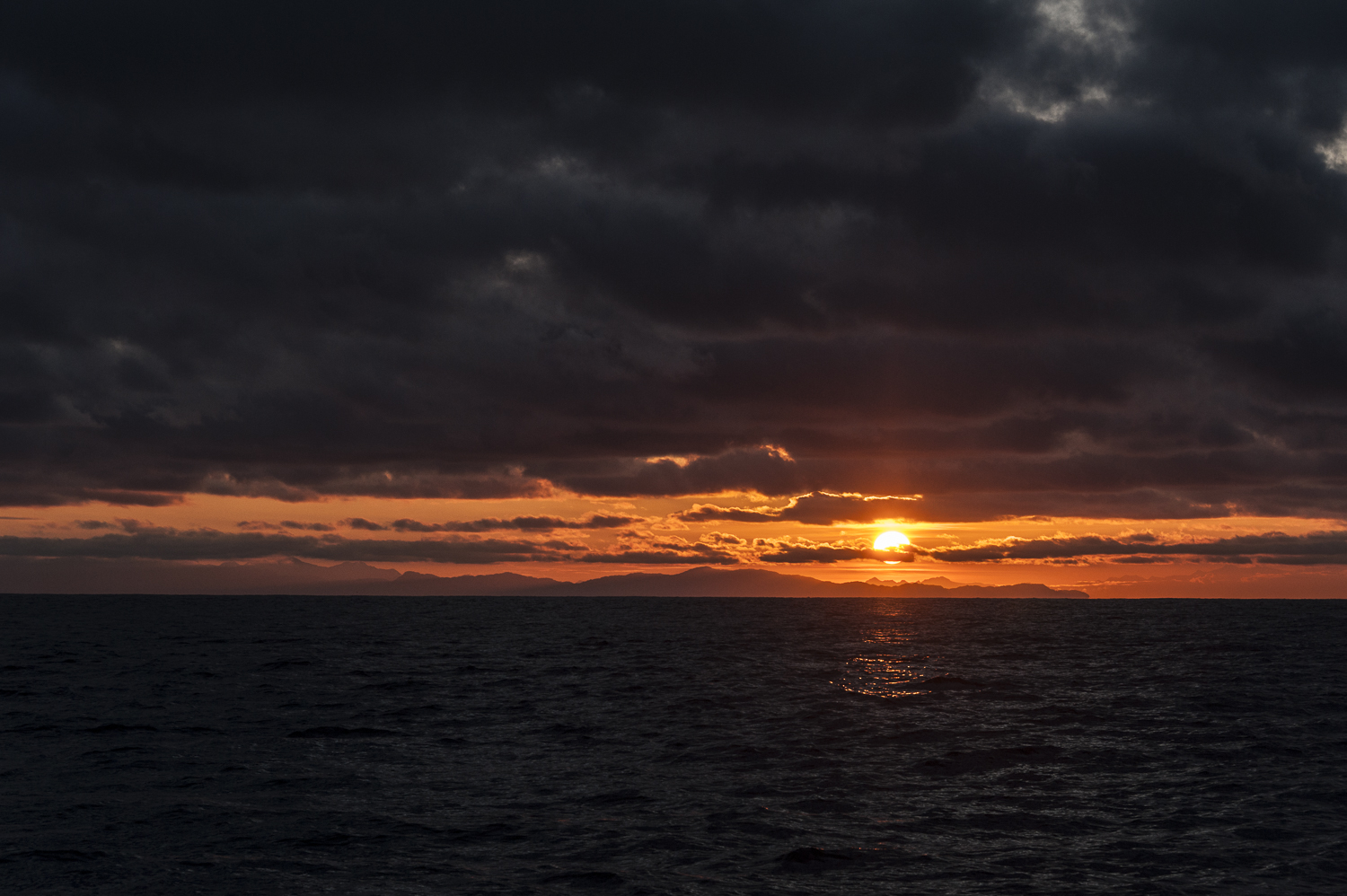 Sunset in the Gulf of Alaska