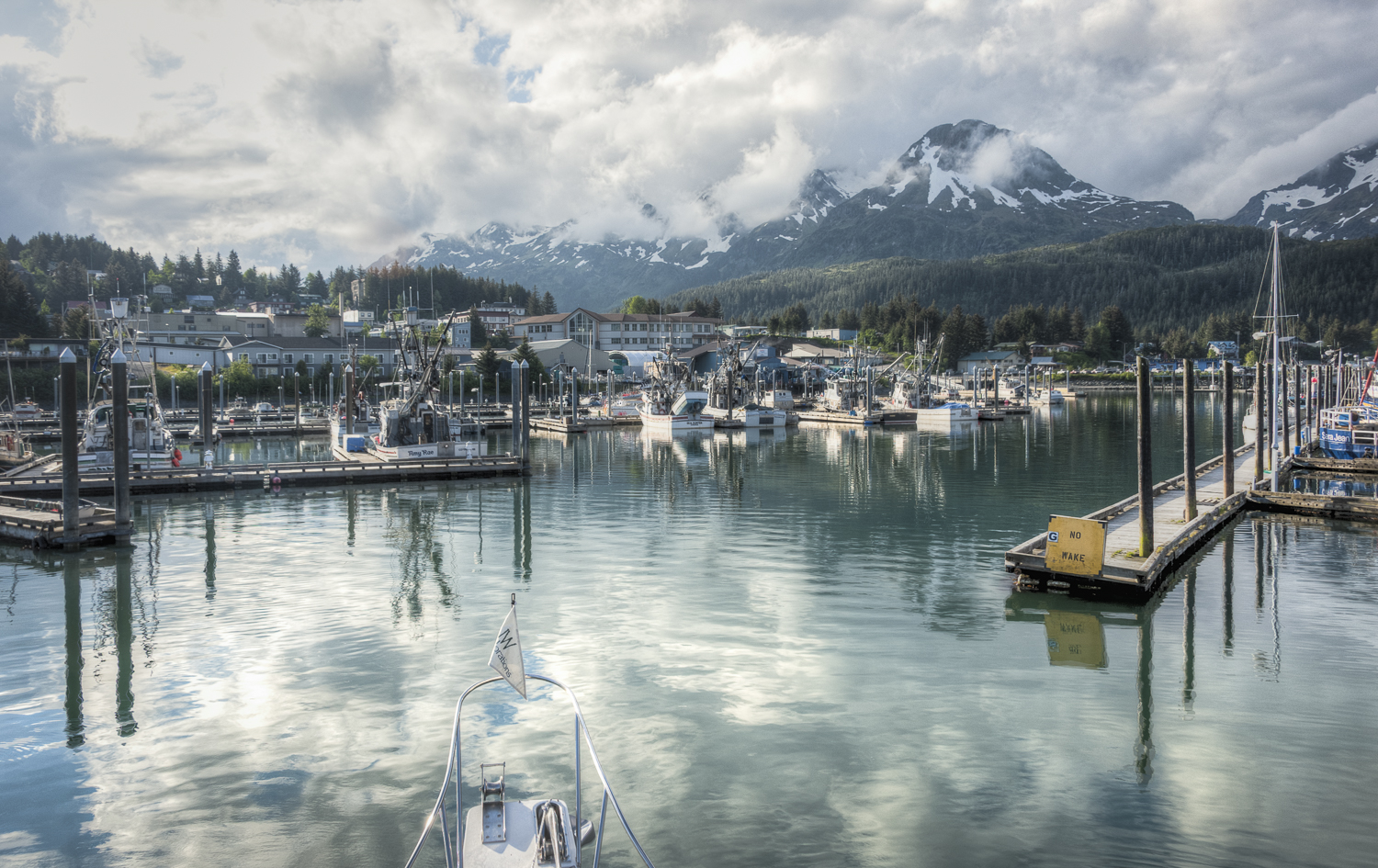 Cordova Harbor, guest dock on the starboard side