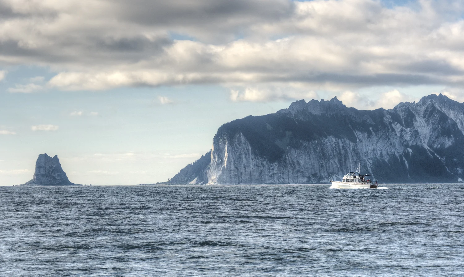"Deception" approaching Kayak Island