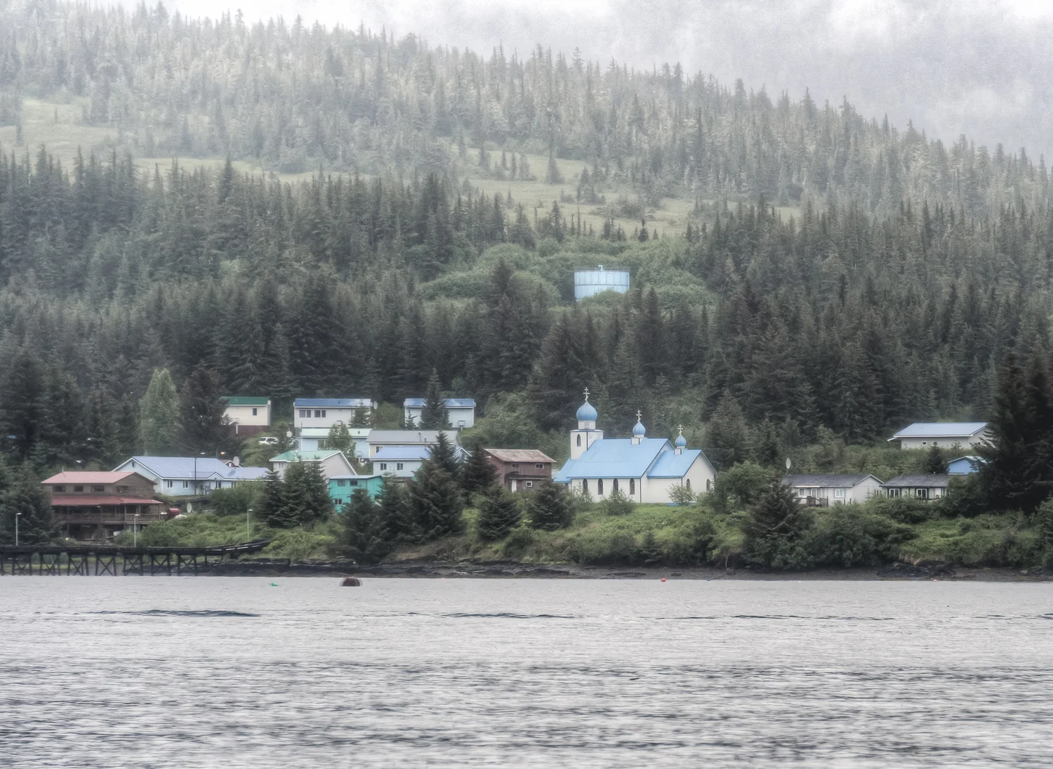 Passing the distinctive spires of Tatitlek