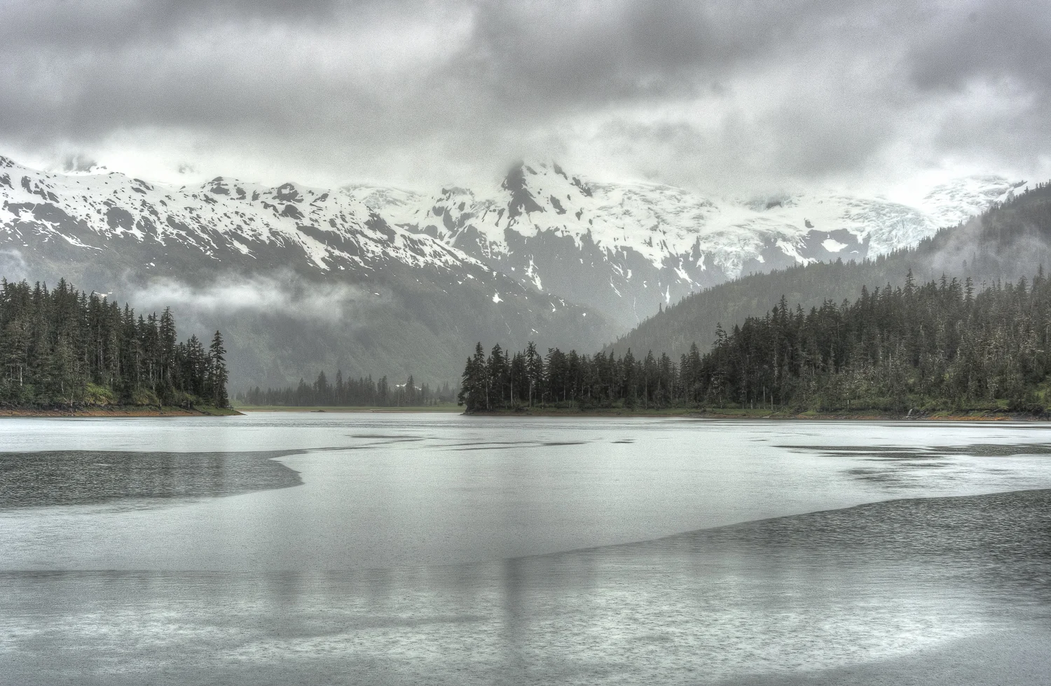 Bettles Bay in the rain