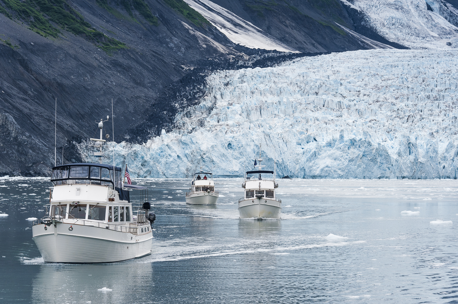 Making our way clear of the ice fields