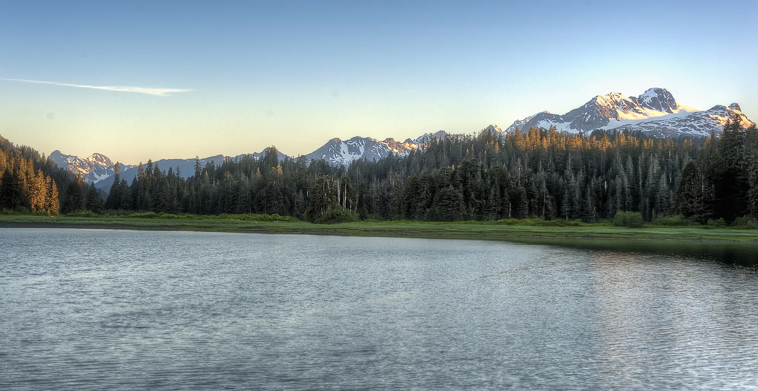 Last night we had a beautiful alpenglow on the mountains