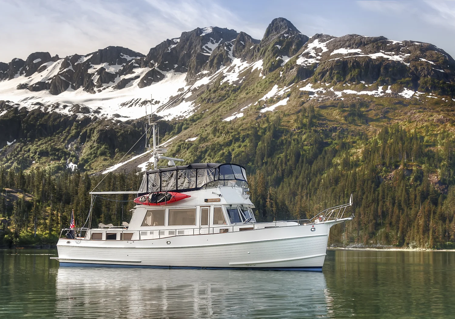 OceanFlyer "sittin' pretty" in Whale Bay