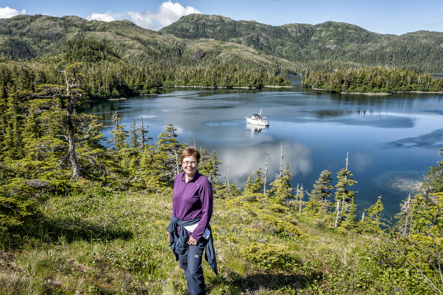 Karen at our Disk Bay overlook