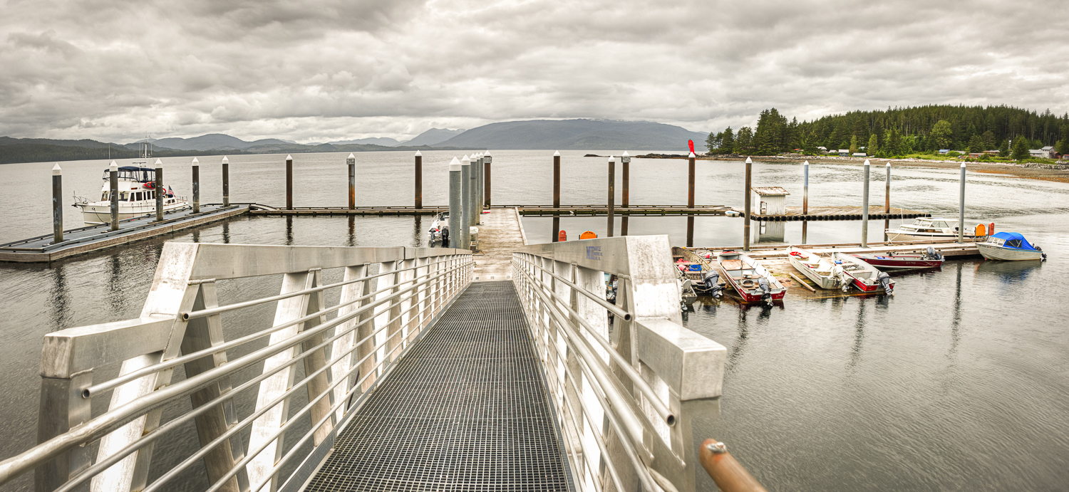 OceanFlyer on the new docks at Kasaan.