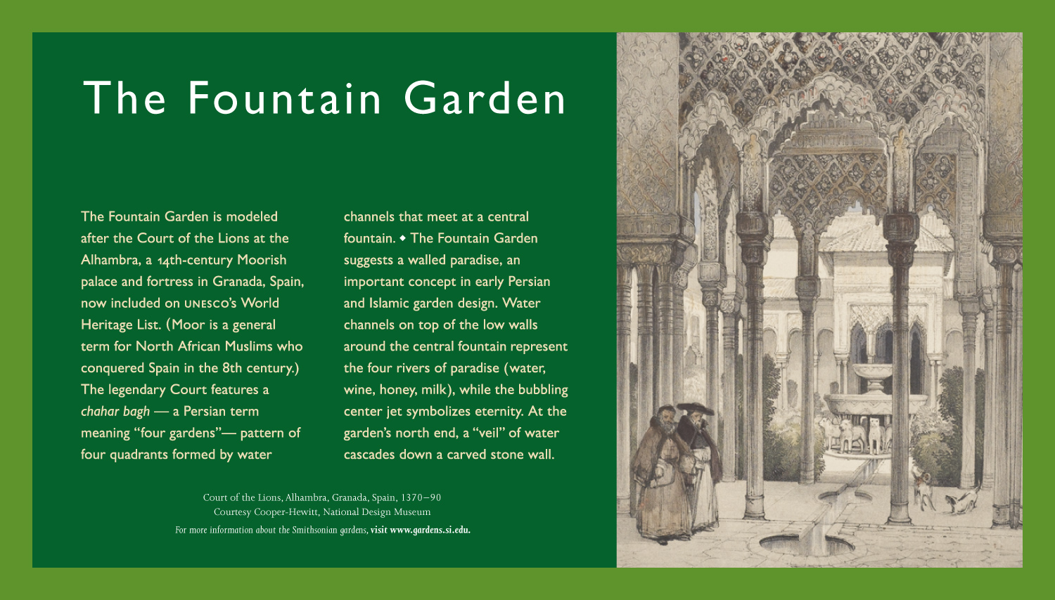 A birds-eye-view map was created to help guide visitors through the garden.