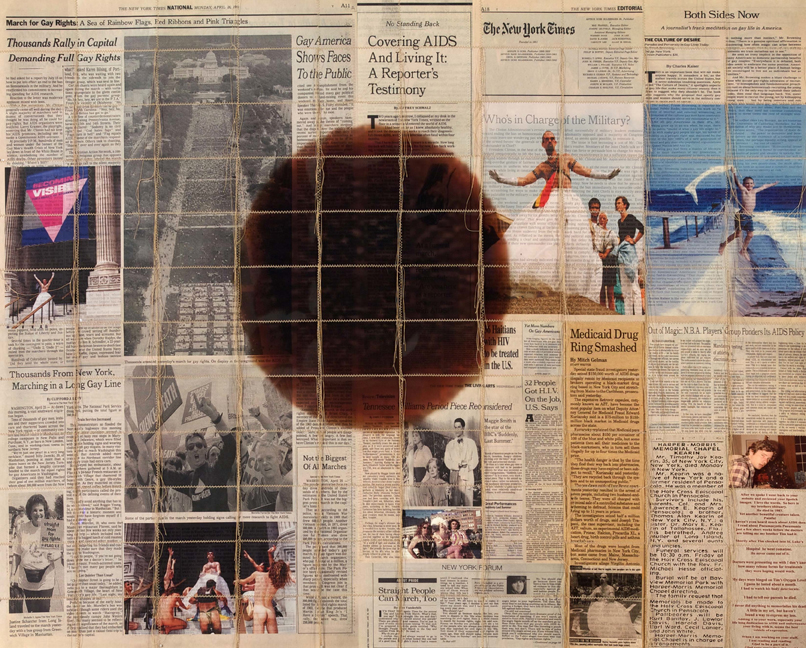 Hunter Reynolds, Who's in Charge of the Military? , 2011, Photo-weatving, c-prints, thread. Courtesy of the artist and P.P.O.W. Gallery, New York, NY.