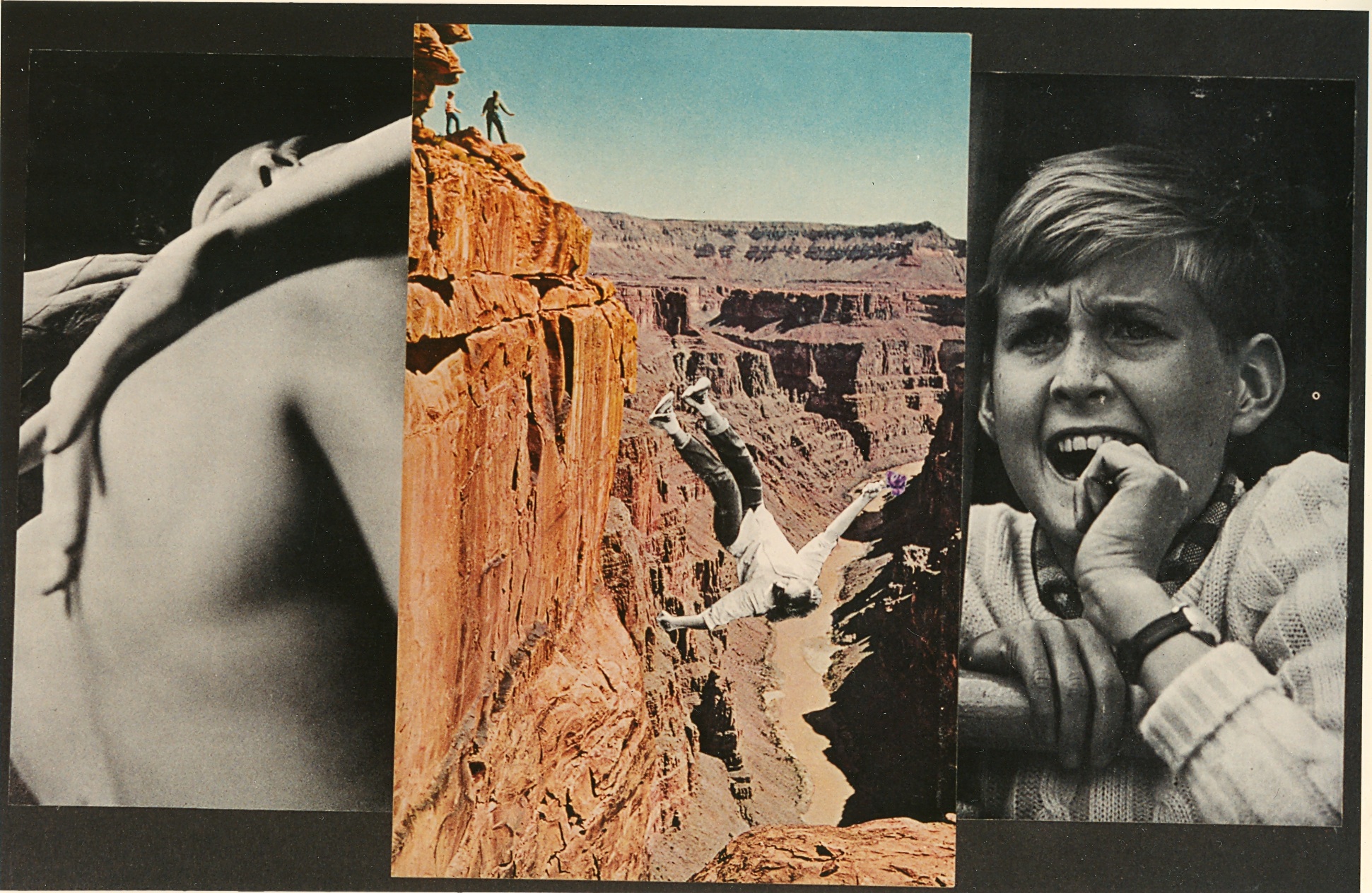  David King. &nbsp; Falling (Grand Canyon),&nbsp; 1996. photo-collage, 9'' x 14''. 