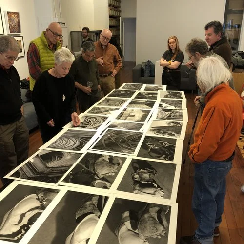 Jane Ivory presents her work at the April Members' Critique.