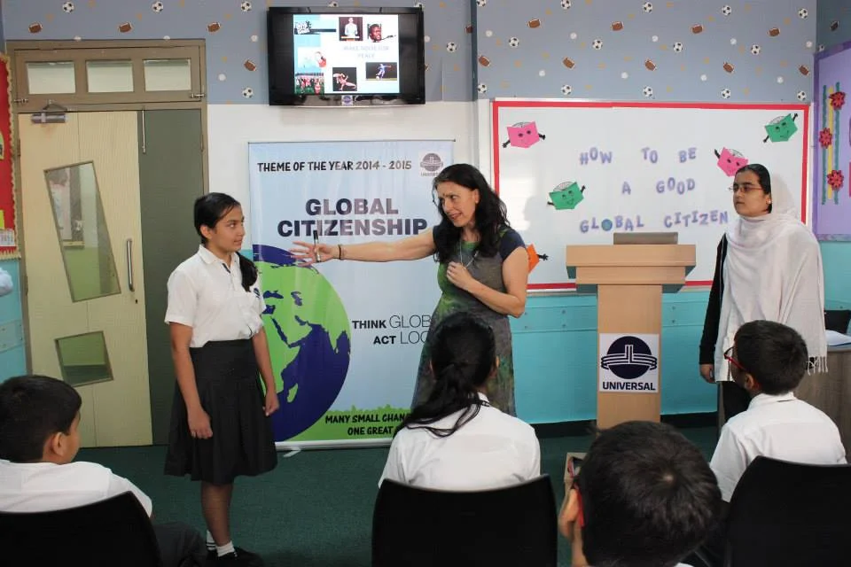 Peace Educator Margaret Hepworth visits The Universal School Mumbai