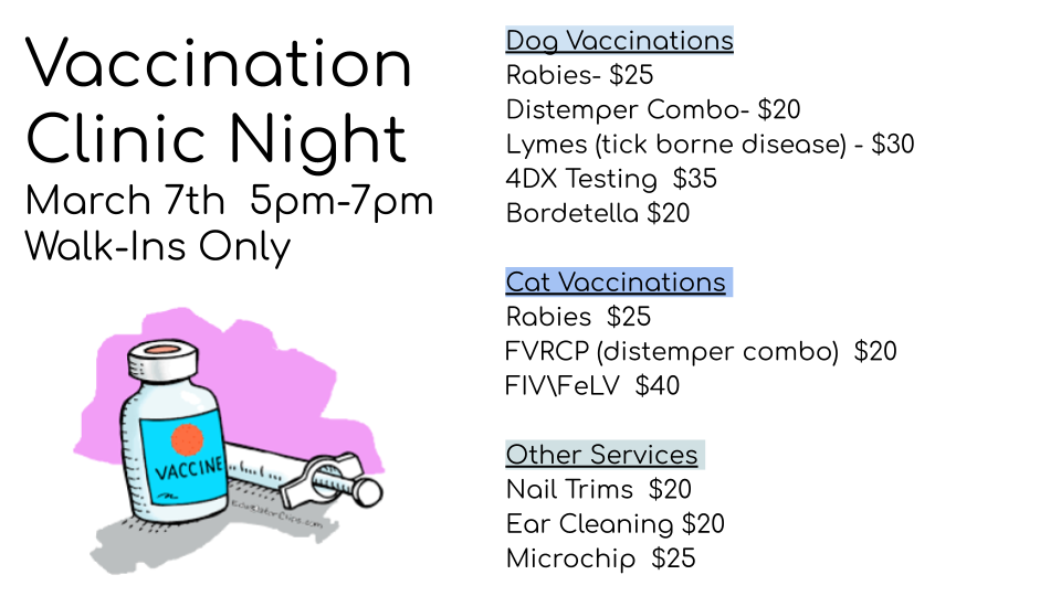 Vaccination Clinic Night