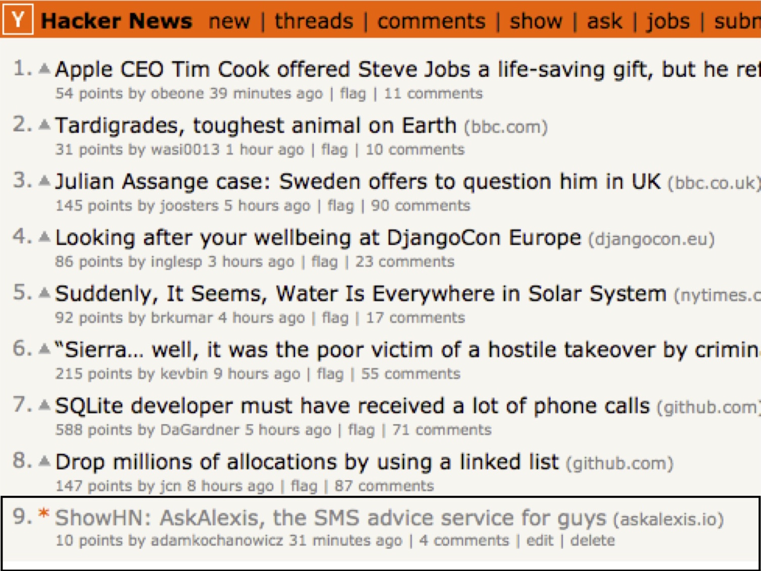We were hoping for 10 signups on our first day. Instead, we made the front page of Hacker News and had over 1,000 signups within 24 hours.
