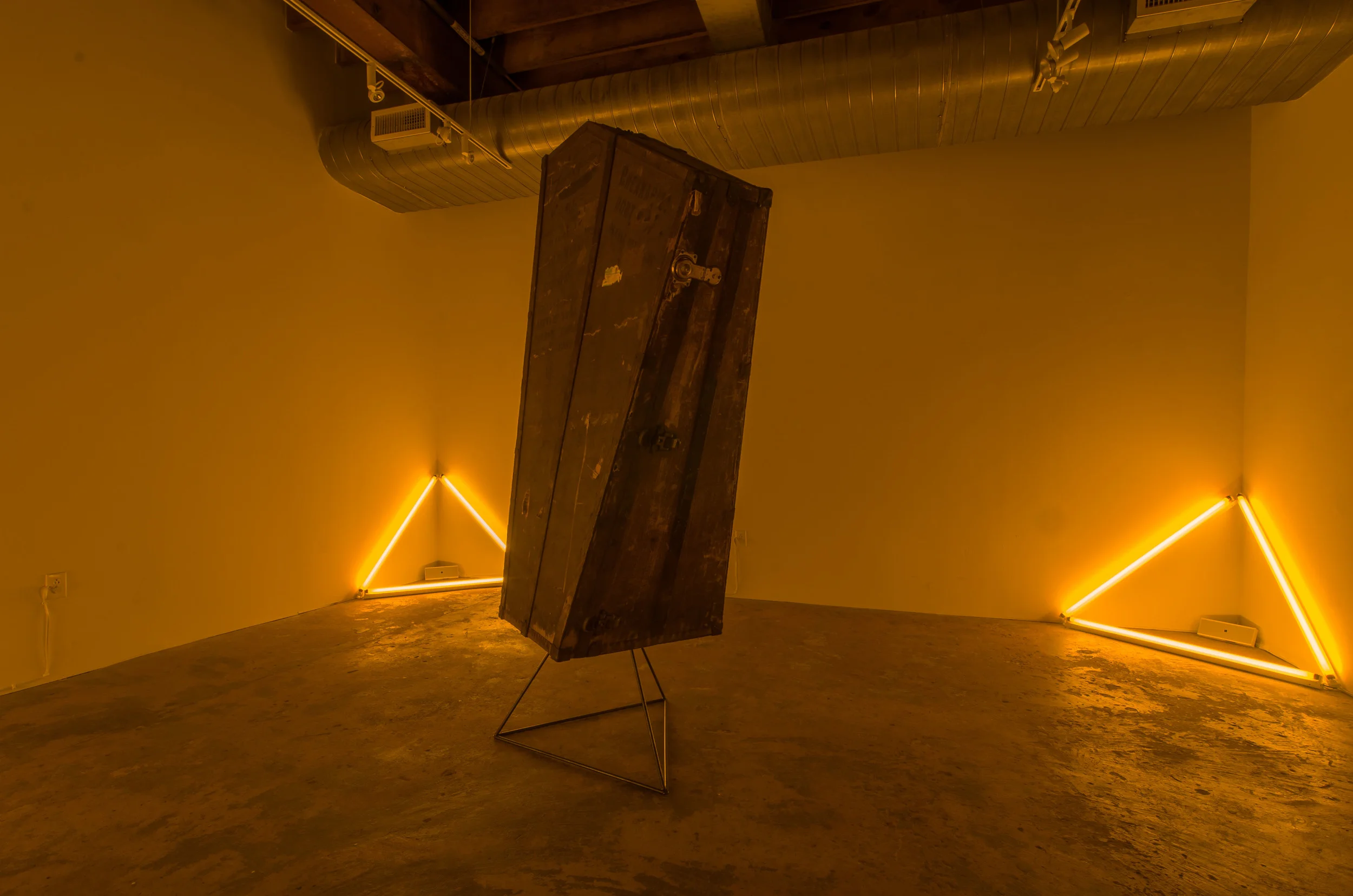 Install view. The Cube/VAE , Raleigh, NC. Photo: Drew Art Services